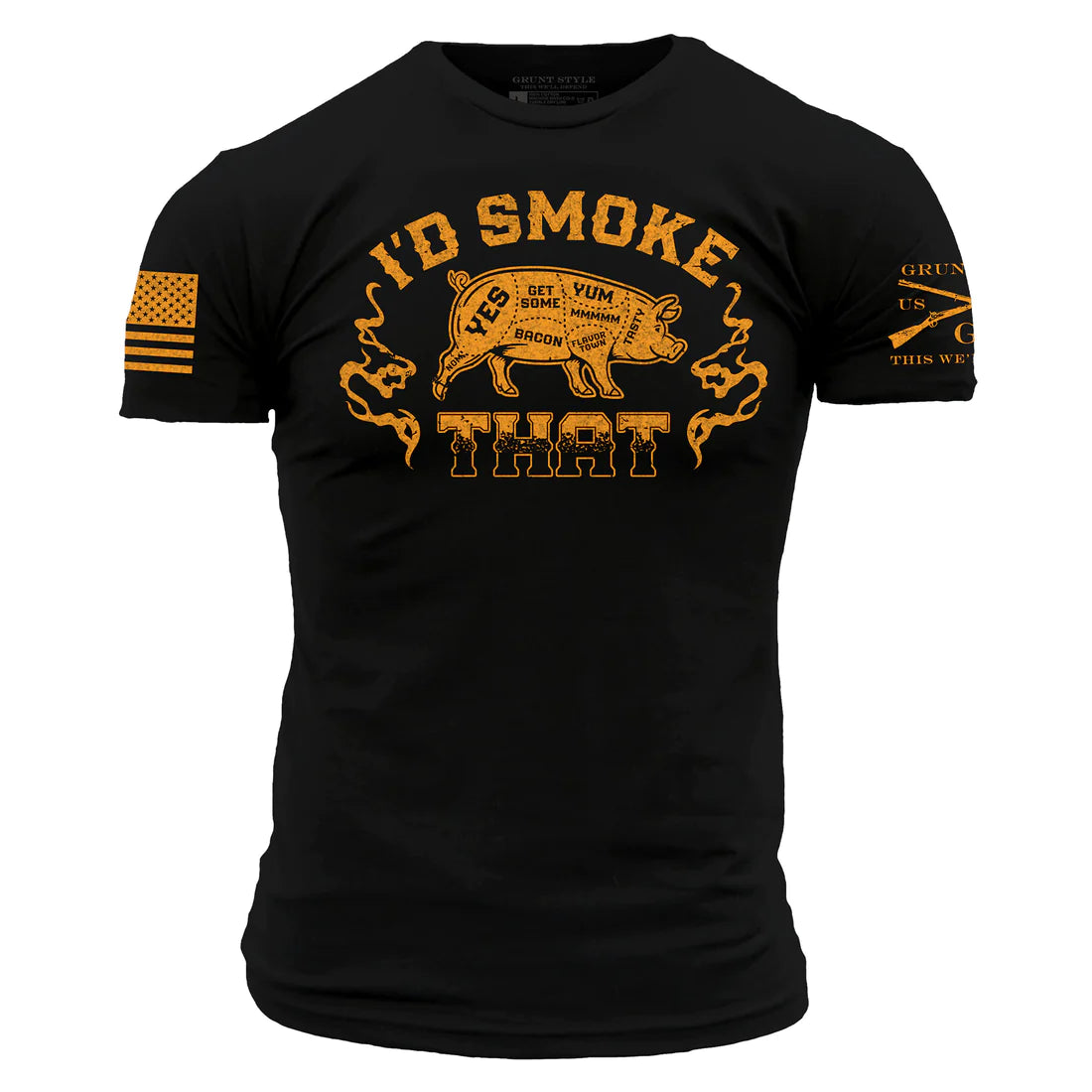 I'd Smoke That Tee - Premium Black Cotton T-Shirt for Casual Wear, Street Style & Festival Outfits