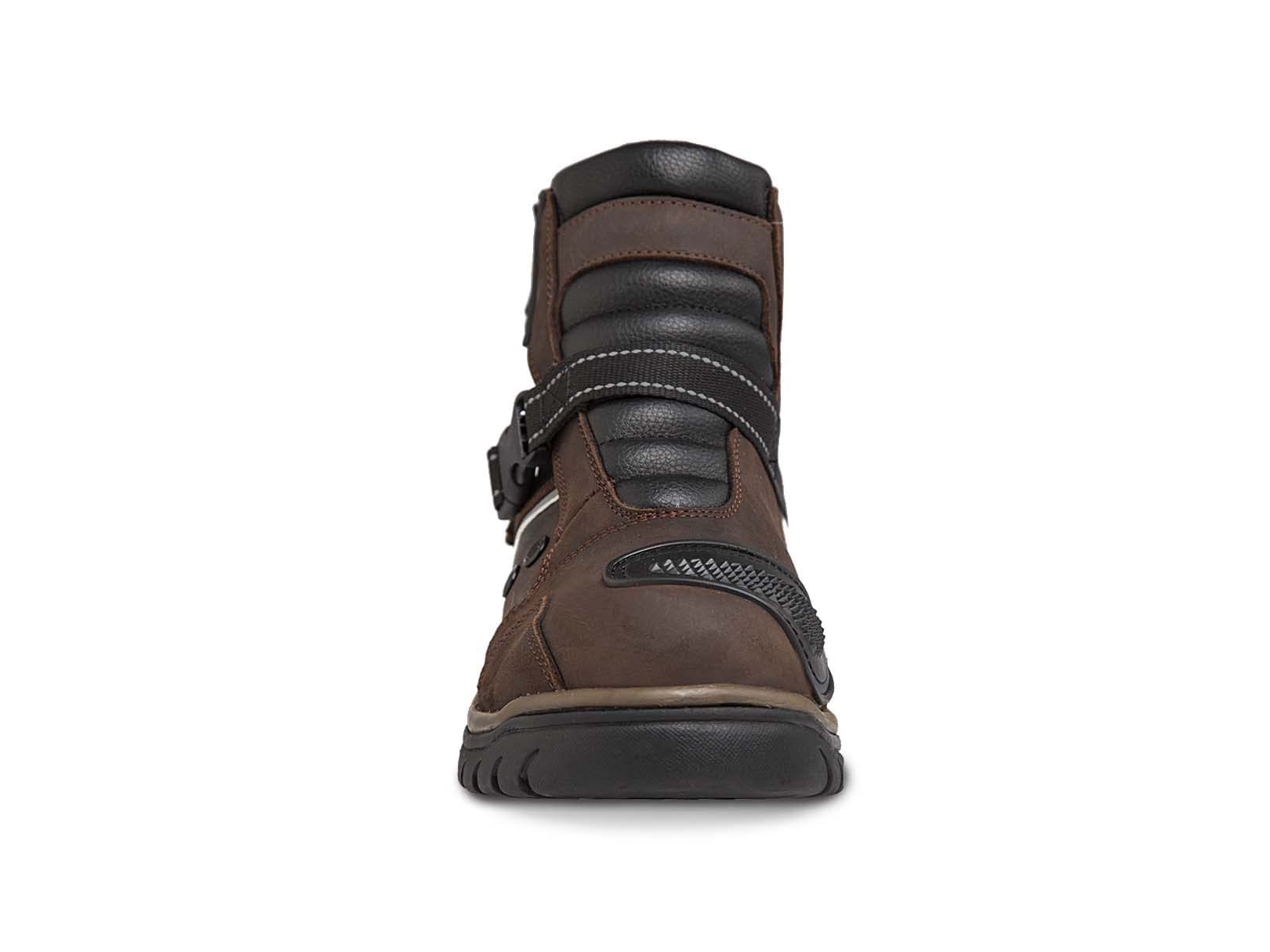 WORKLAND 77414 Men's Motorcycle Boots - Leather Riding Boots with Protective Padding, Slip-Resistant Rubber Sole & Reflective Strips - Durable Motorcycle Shoes for Men - Ideal for Cruiser, Sport Bike & Off-Road Motorcycle Riding