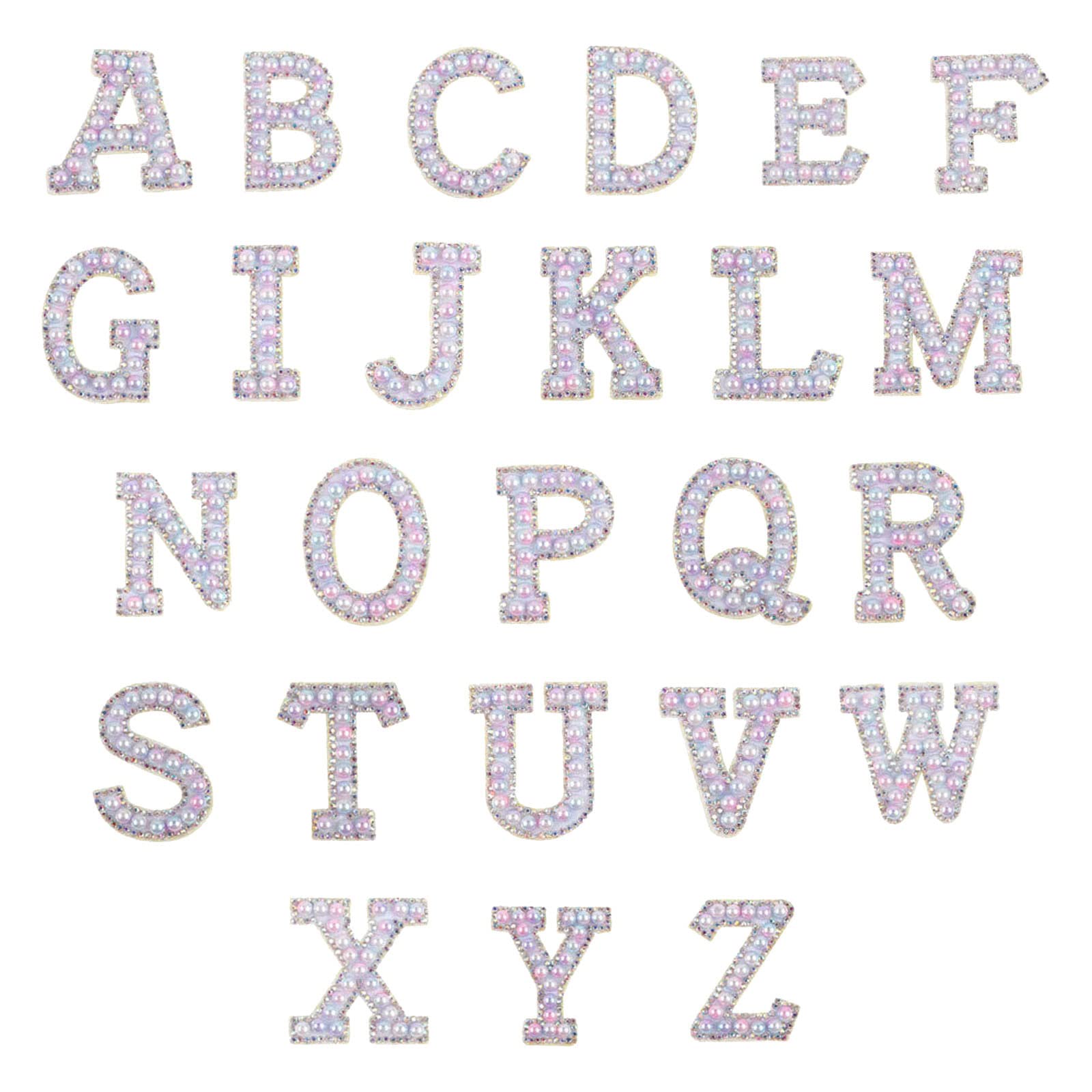 Men's DIY Rhinestone Letter Patches - Colorful Pearl & Shiny Applique Stickers for Clothing, Hats, Bags (Cool Light Box Design) - Perfect for Customizing Denim Jackets, Backpacks & Party Outfits