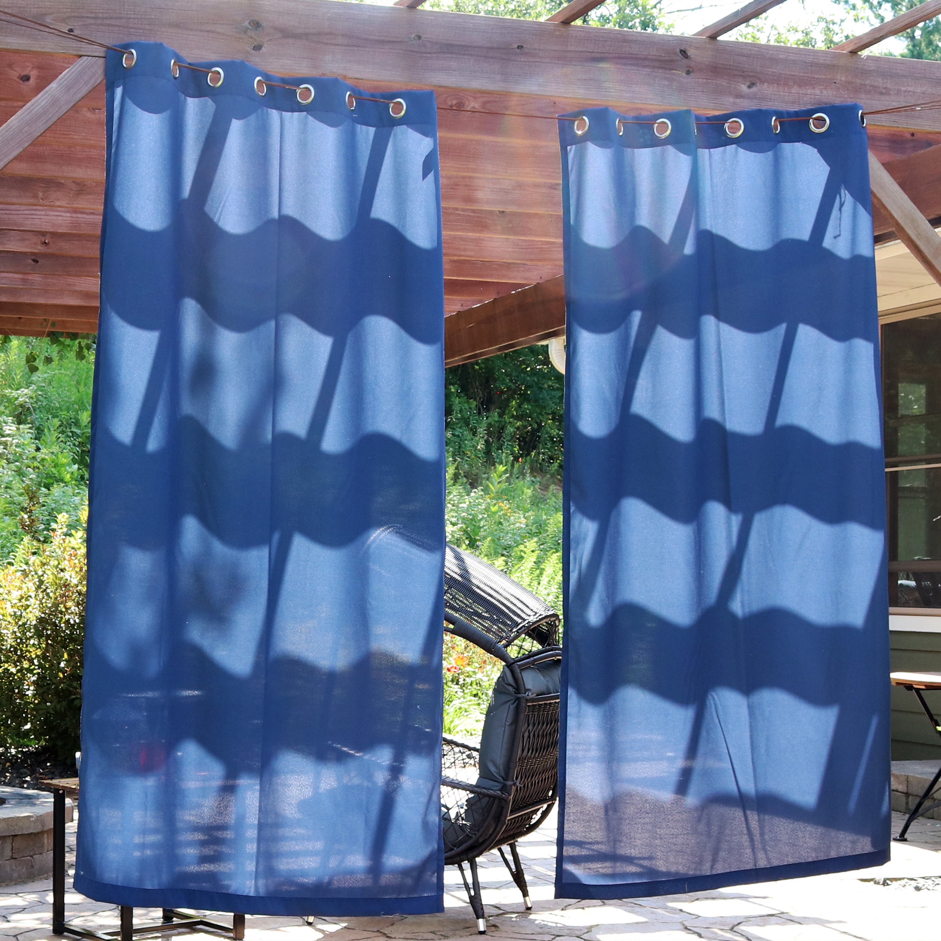 Stylish Sunnydaze Outdoor Curtain Panels for Patio, Deck & Poolside - Water-Resistant & UV-Protected Contemporary Design