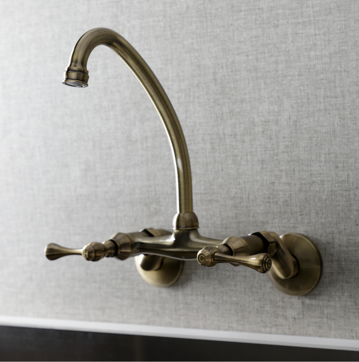 Stainless Steel Lever Handle Wall Mount Kitchen Faucet with Adjustable Centers - Perfect for Modern Farmhouse, RV, and Tiny Home Sinks