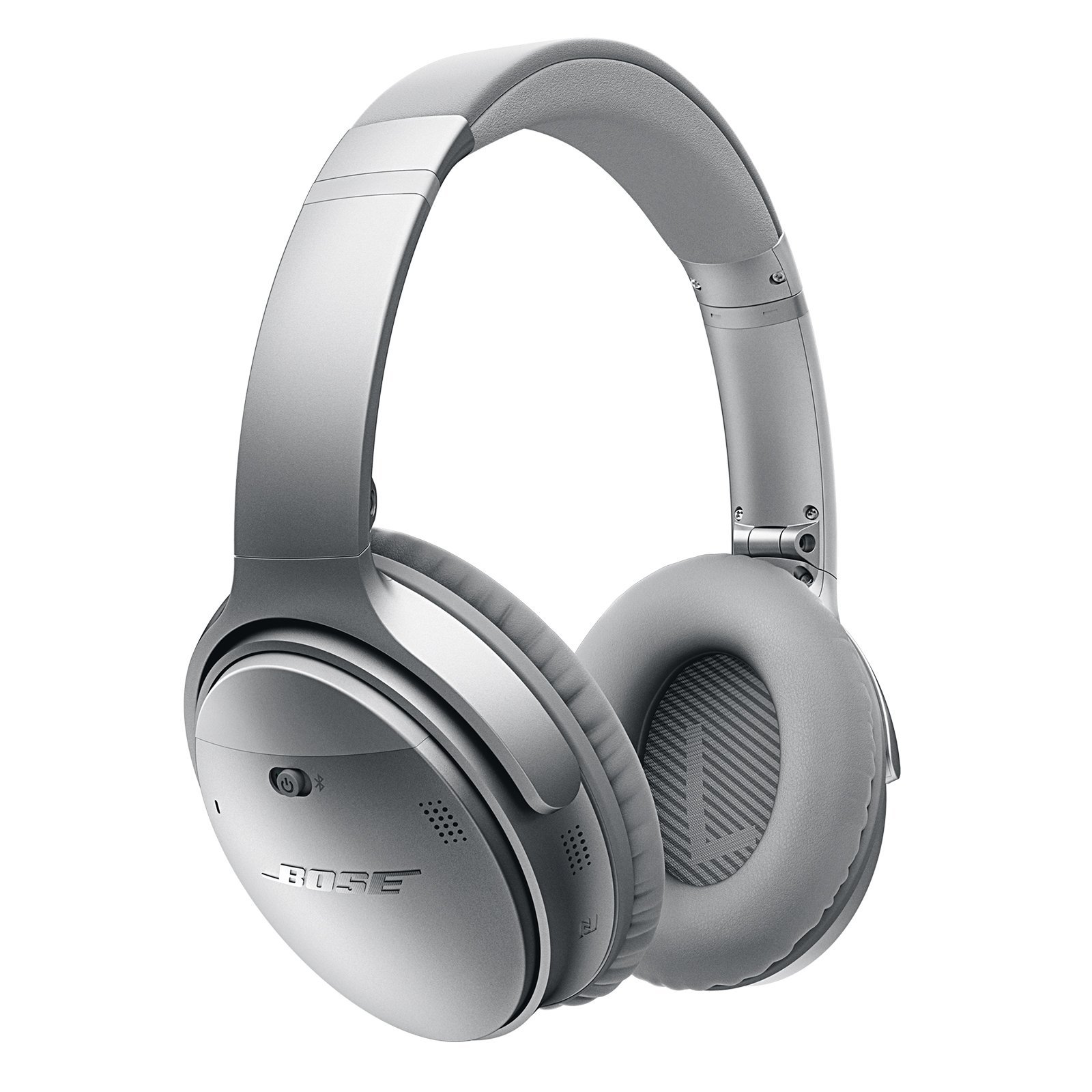 Bose QuietComfort 35 Series I Wireless Bluetooth Noise Cancelling Headphones - Silver (Renewed Certified Refurbished) | Perfect for Travel, Office & Commuting
