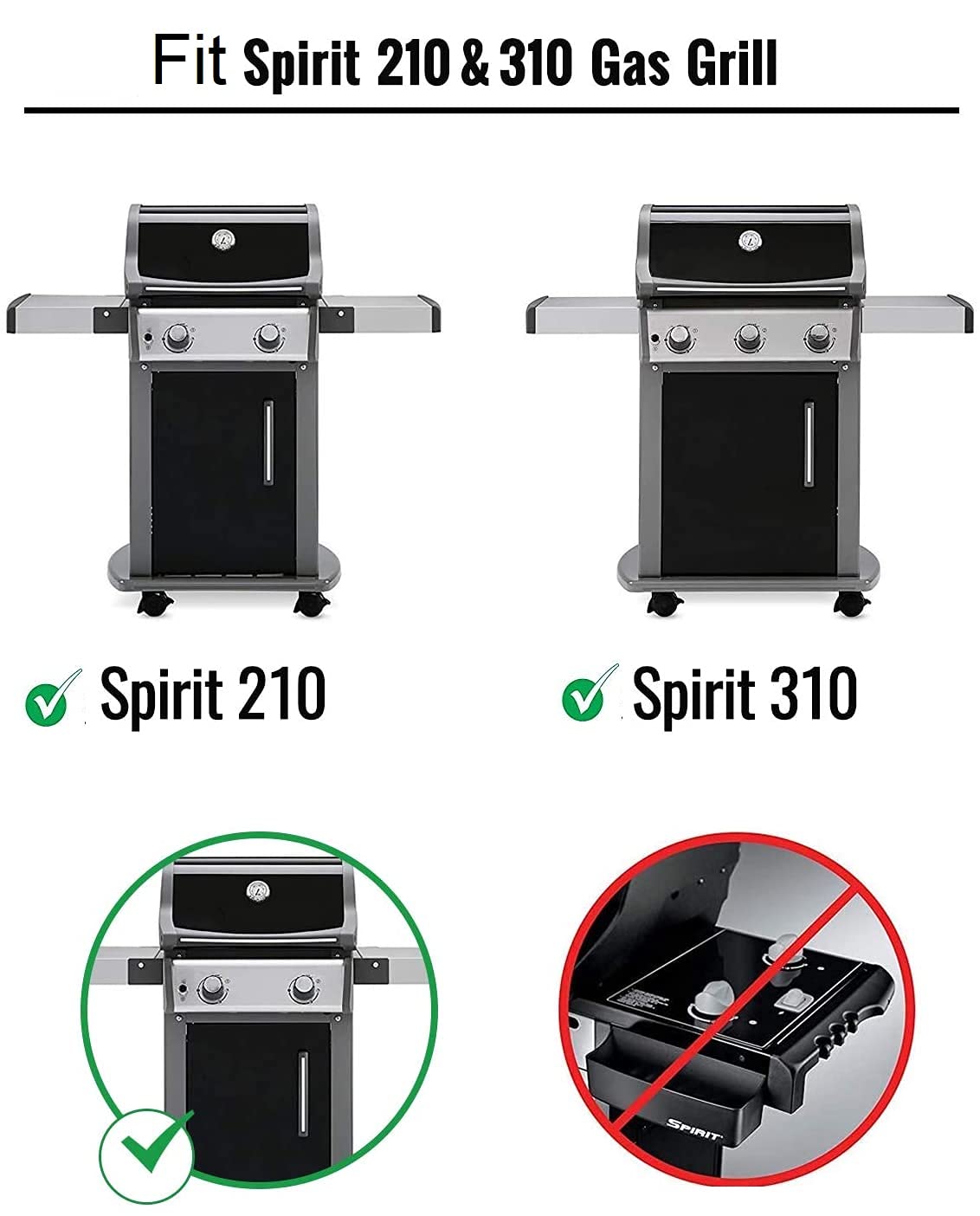 Weber Spirit 210 & 310 Gas Grill Igniter Replacement (2013+ Models) - Compatible with Front Control Grills - Perfect for Outdoor BBQ, Backyard Cooking & Camping