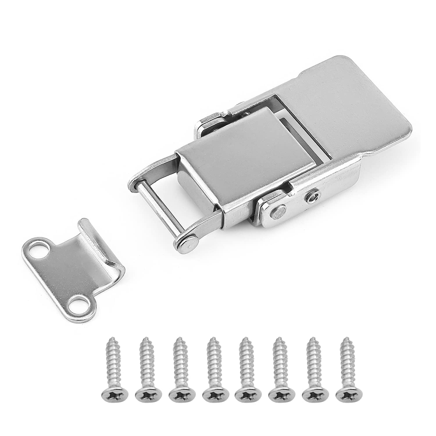 MroMax 304 Stainless Steel Spring-Loaded Toggle Latch Buckle Clip - 2.36