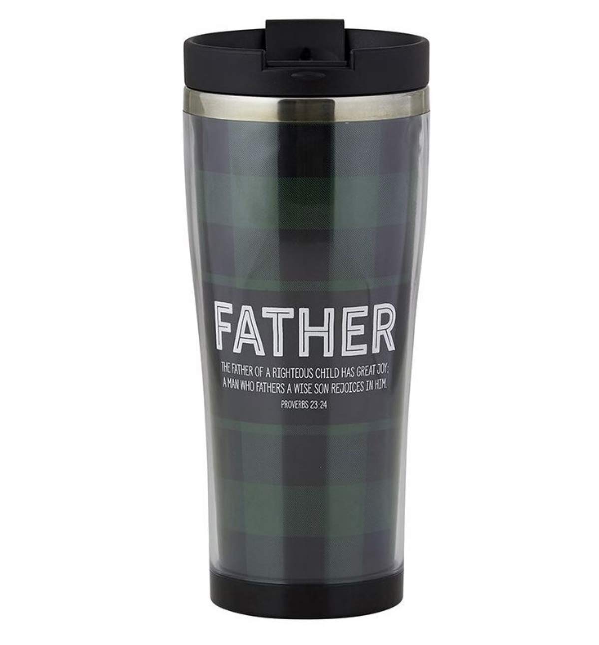 16oz Insulated Travel Coffee Mug for Men - Leakproof Stainless Steel Tumbler with Lid, Perfect Father's Day Gift for Dad - Ideal for Commuting, Camping & Office Use