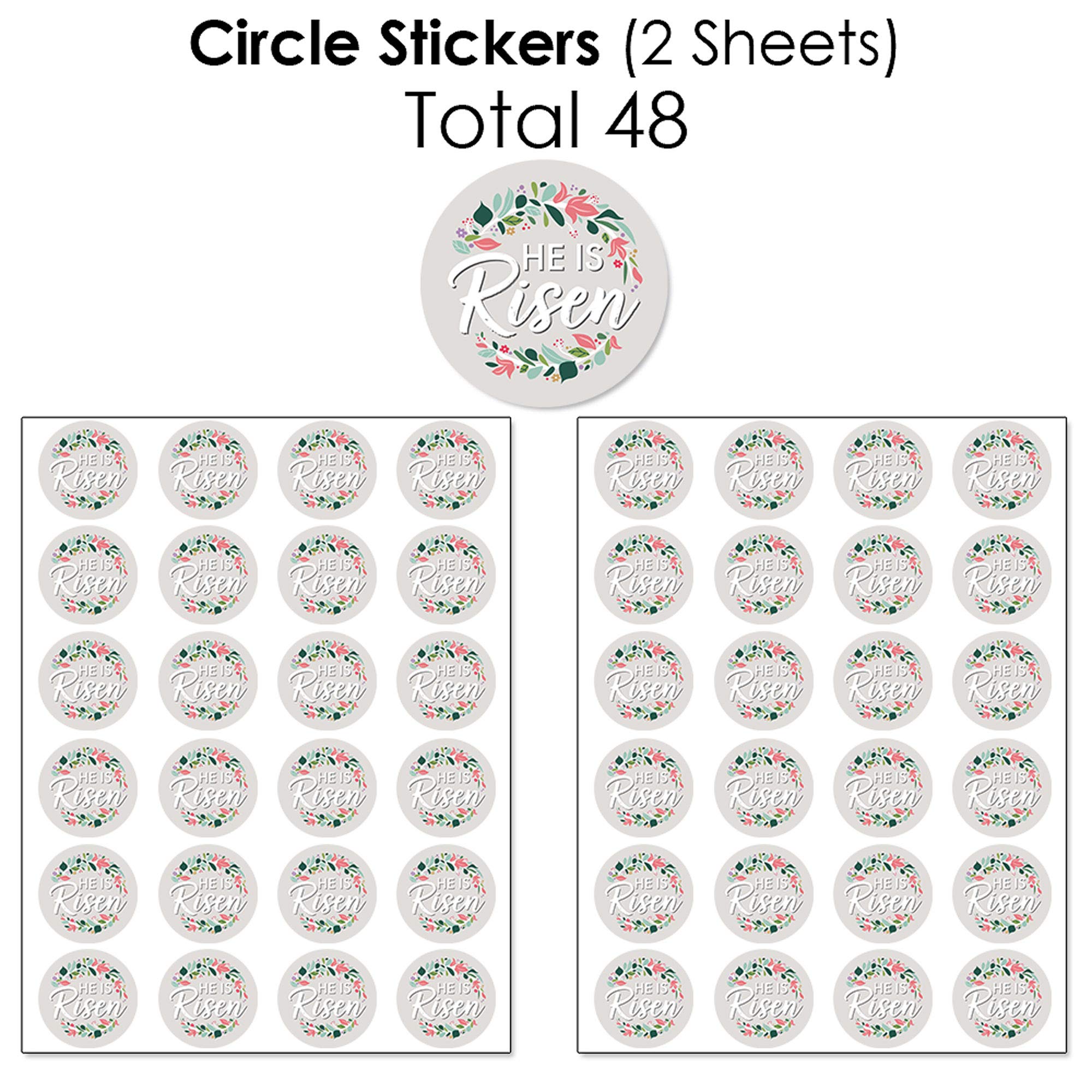 Big Dot of Happiness Religious Easter Candy Wrappers & Stickers - 304-Piece Christian Holiday Party Kit for Easter Egg Hunt, Sunday School Treats & Easter Basket Stuffers