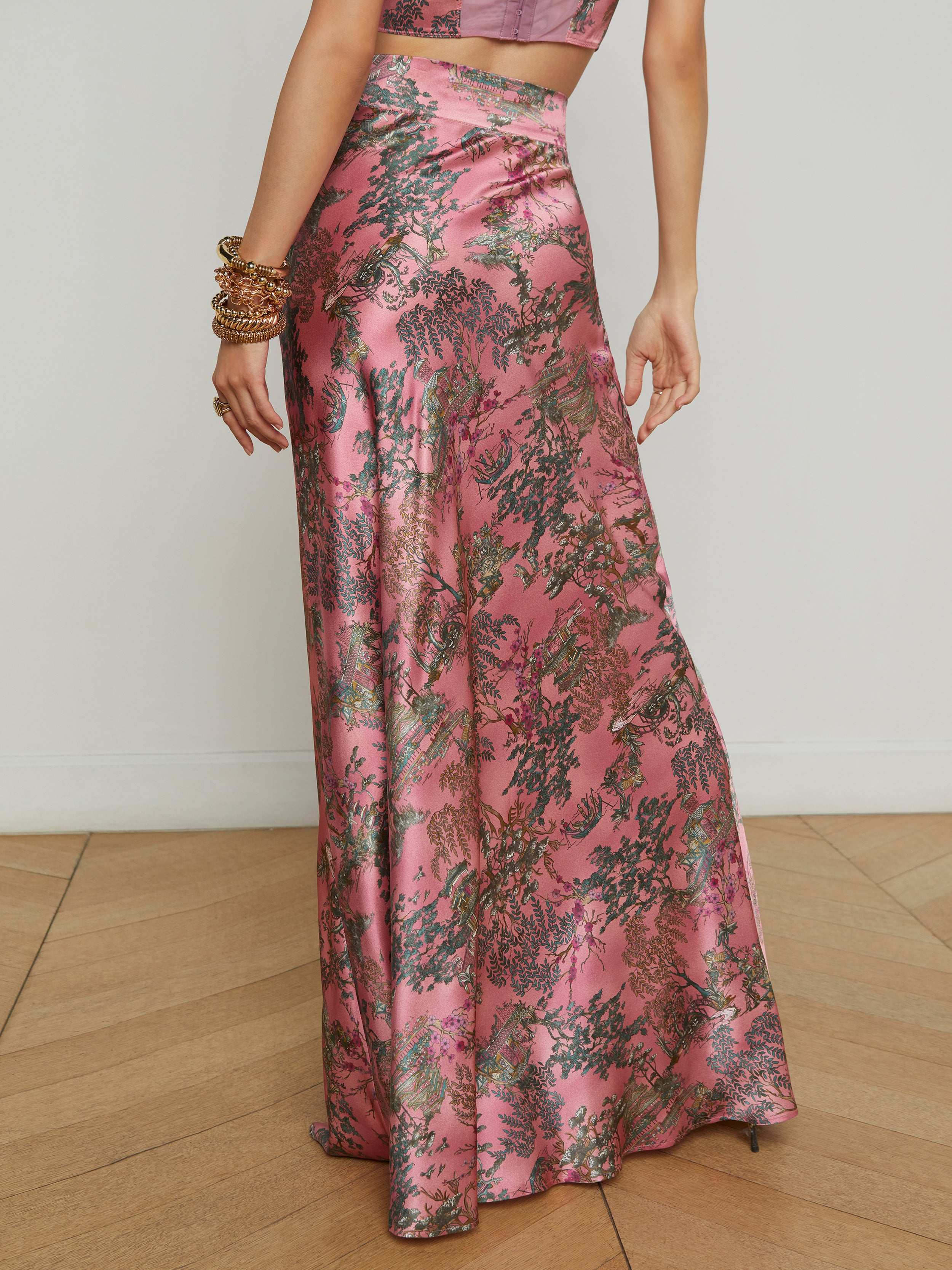 Ryker Silk Maxi Skirt for Women - Elegant Long Flowy Skirt with Side Slit - Perfect for Summer, Beach, Weddings & Special Occasions