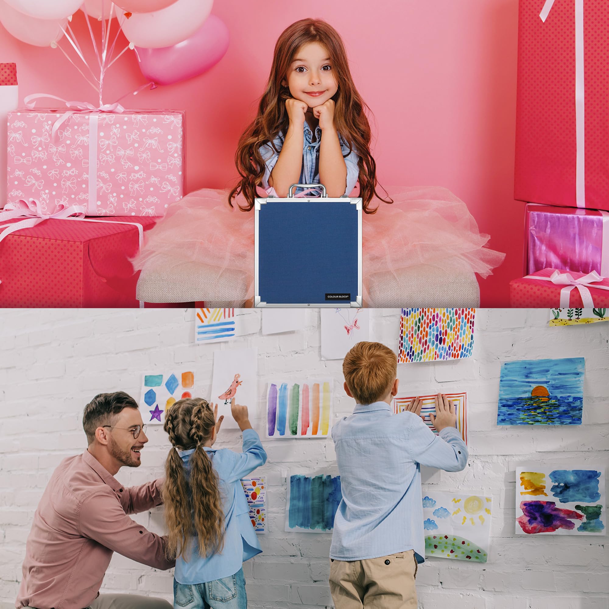 151-Piece Professional Art Supply Set with Mixed Media, Paints & Brushes in Aluminum Case - Complete Art Kit for Adults & Kids 9-12 - Perfect for Travel, School Projects & Creative Hobbies
