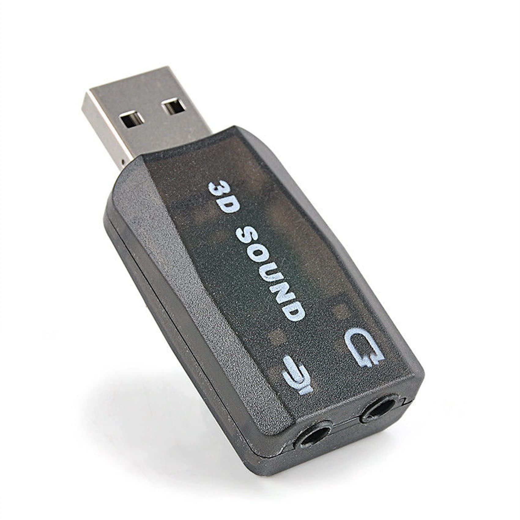 Sefdrert 2-in-1 USB to 3.5mm Headphone & Microphone Adapter - 3D Stereo Sound Card for PC, Laptop, Gaming & VoIP Calls - Plug & Play Audio Converter for Streaming, Recording & Online Meetings