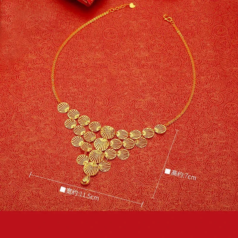 24K Pure Gold Necklace Real AU 999 Solid Gold Chain for Women - Elegant Classic Trendy Jewelry Gift for Birthday, Anniversary & Party | Durable & Hypoallergenic Fine Jewelry