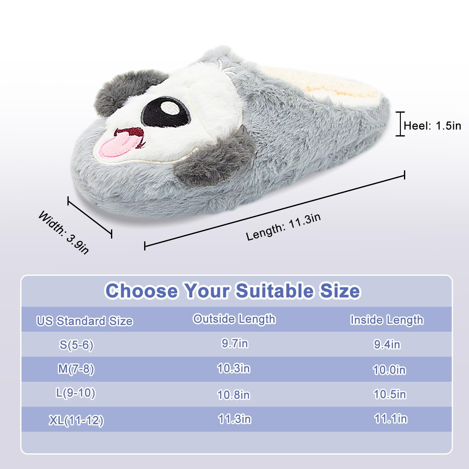 Cozy Fuzzy Animal Slippers for Women & Kids - Non-Slip Memory Foam Indoor House Shoes | Cute Christmas Slippers (Dog, Puppy, Polar Bear, Reindeer Designs) - Perfect for Winter, Bedroom, Lounge & Gift Giving