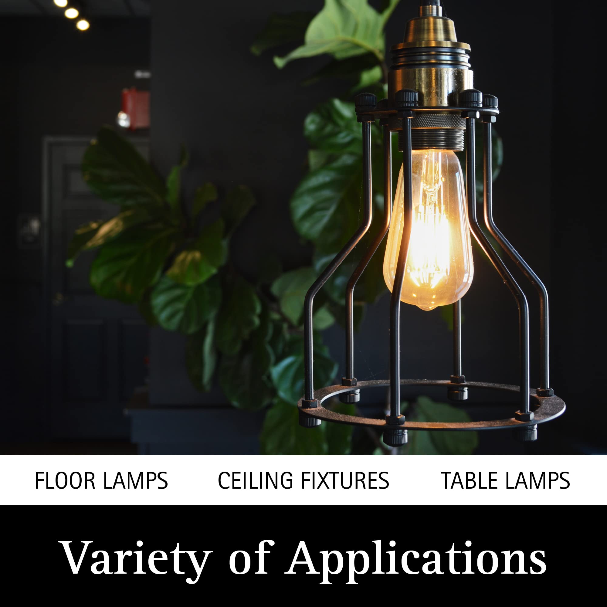 Vintage Amber LED Light Bulbs 40W Equivalent, 5W Dimmable Edison Bulbs with E26 Base - 2200K Warm White for Bedroom, Living Room & Cafe Ambient Lighting - Energy Saving Vintage Style Bulbs