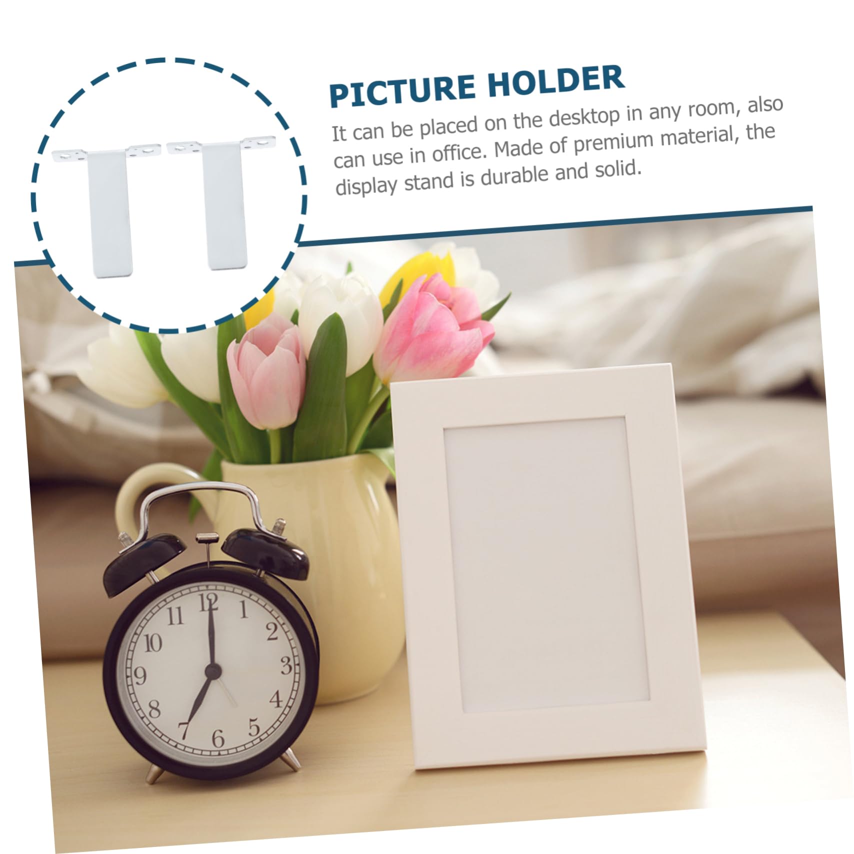 10pcs Metal Photo Frame Brackets - Artwork Display Racks, Picture Frame Stands & Holders for Wall or Desktop - Perfect for Home Decor, Office Display & Gallery Exhibitions