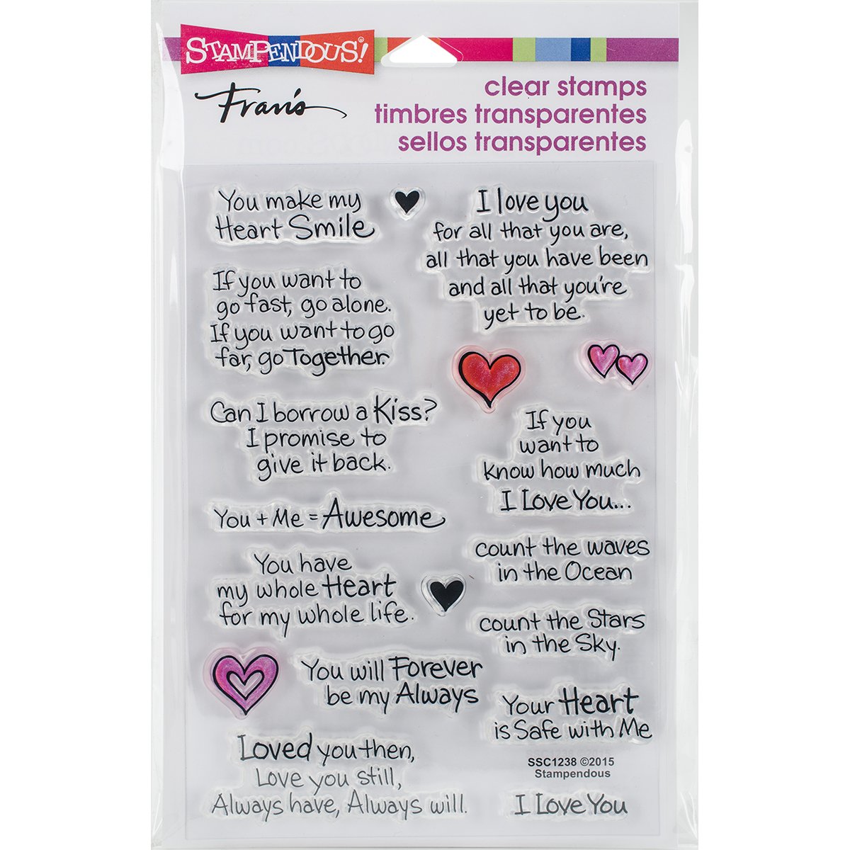 Stampendous SSC1238 Clear Stamps - Love Always Design for Scrapbooking, Card Making & DIY Crafts - Perfect for Valentine's Day, Weddings & Anniversaries