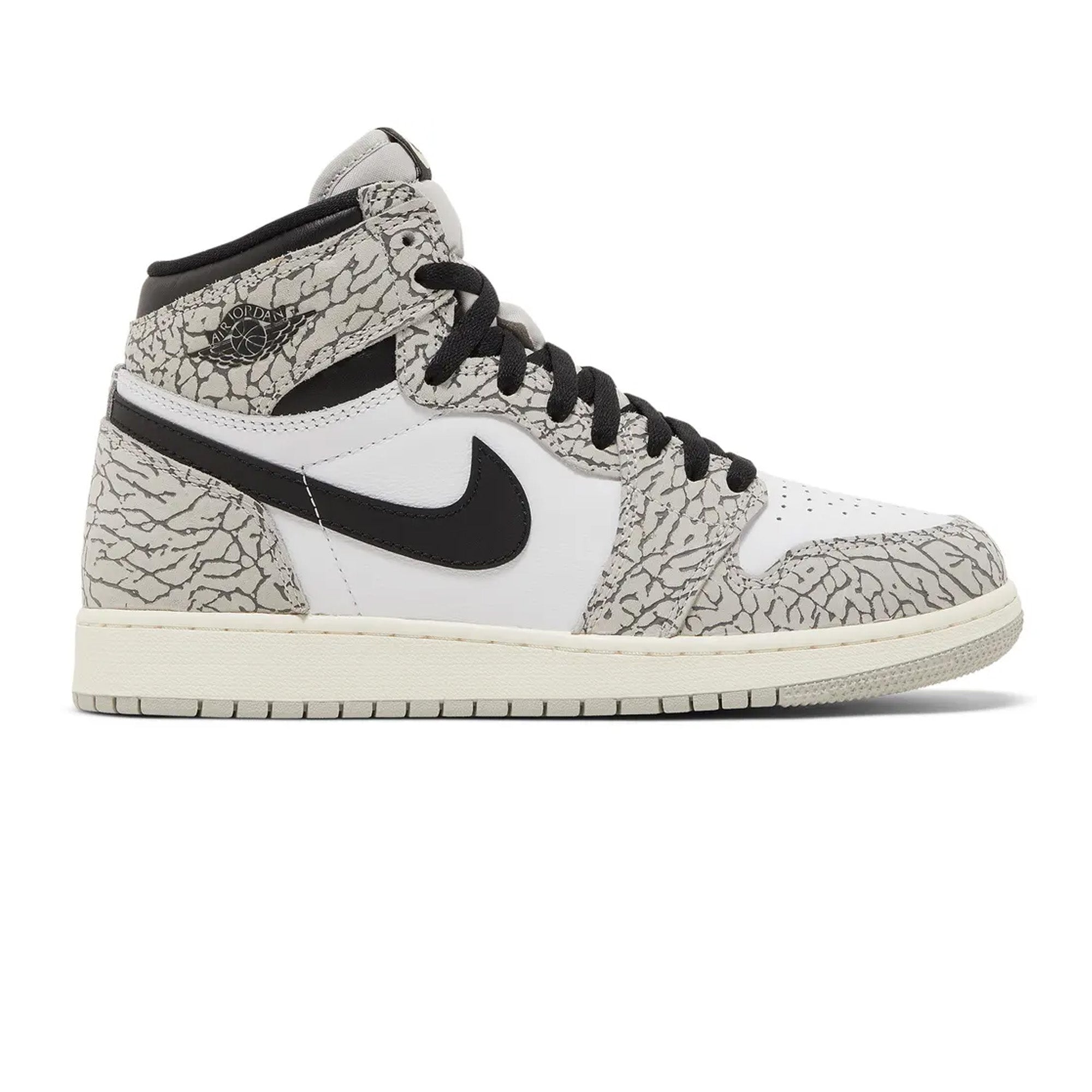 Air Jordan 1 Retro High OG 'White Cement' GS Sneakers (2023) - Classic Basketball Shoes for Women & Girls - Perfect for Streetwear, Casual Outfits & Sneaker Collection