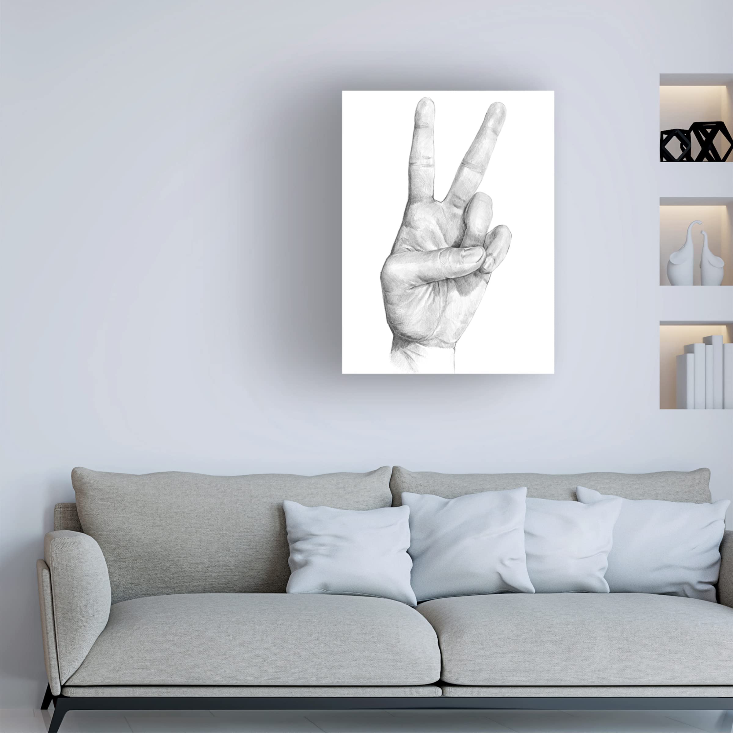 Jennifer Paxton Parker 'Hand Signs II' Canvas Art Print - Modern Abstract Wall Decor for Living Room, Bedroom & Office - Trademark Fine Art Collection
