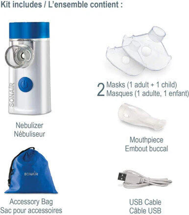 MedPro™ SONAIR Mesh Portable Nebulizer for Adults & Kids - Compact, Quiet Asthma & COPD Relief - Perfect for Travel, Home & Emergency Use
