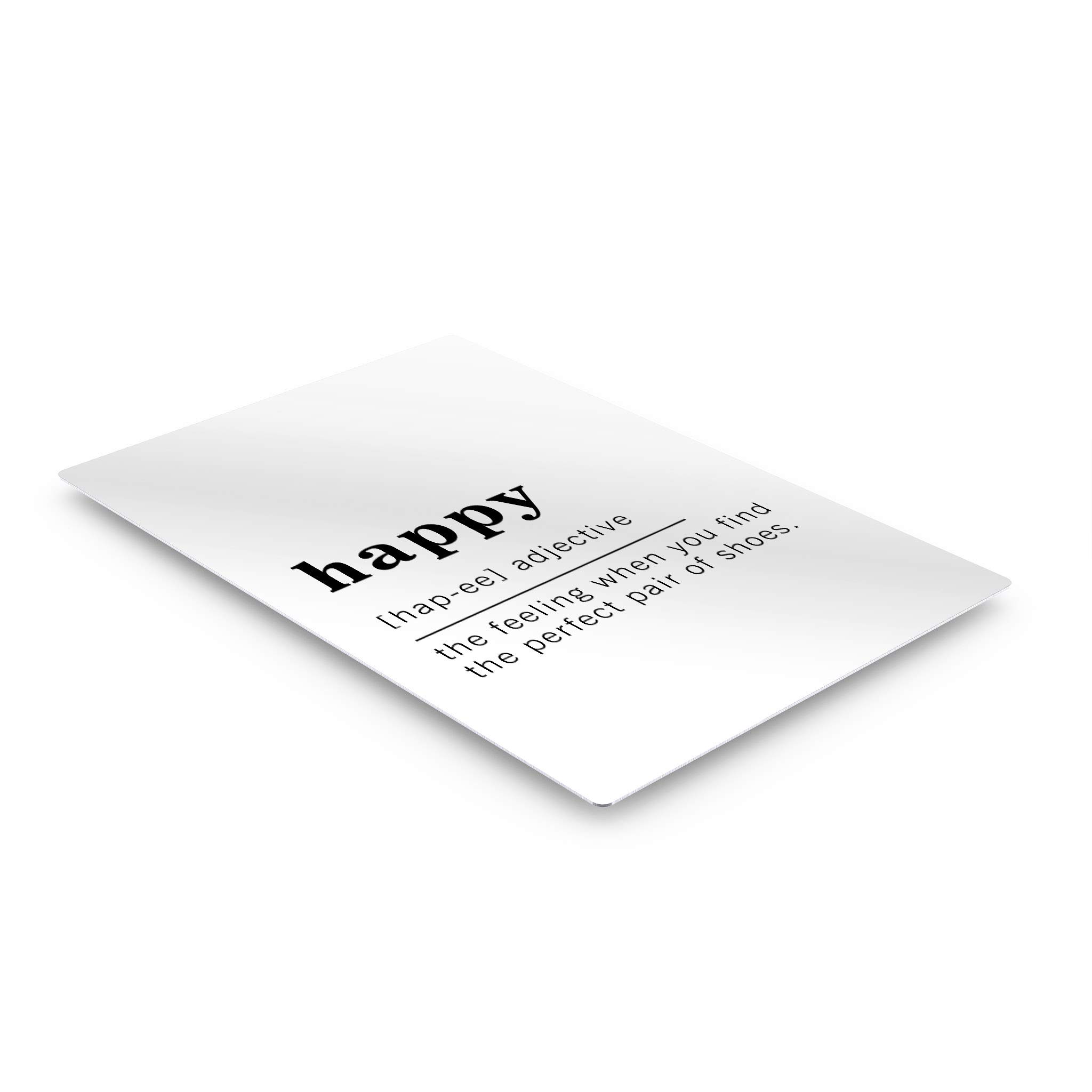 Funny Adjective Noun Dictionary Definition of Happy Metal Print - Inspirational Quote Sign for Office, Living Room, Bedroom & Bathroom - Ready to Hang Wall Art Decor (24x16 Inches, Made in USA) - Perfect for Home, Gifts & Motivational Spaces