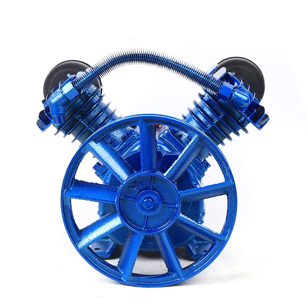 2200W 3HP Twin Cylinder Air Compressor Pump - Single Stage V Style Replacement Motor Head for Industrial, Automotive & DIY Projects | Perfect for Factories, Auto Repair Shops, Home Renovation & Spray Painting