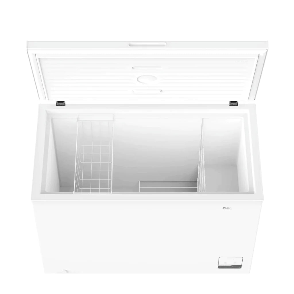 Brand New CHiQ CCF299WE 299L Hybrid Chest Freezer - Energy Efficient, Ultra Quiet, 5-Year Warranty - Perfect for Home, Garage, or Basement Storage of Frozen Foods, Meat, and Ice Cream