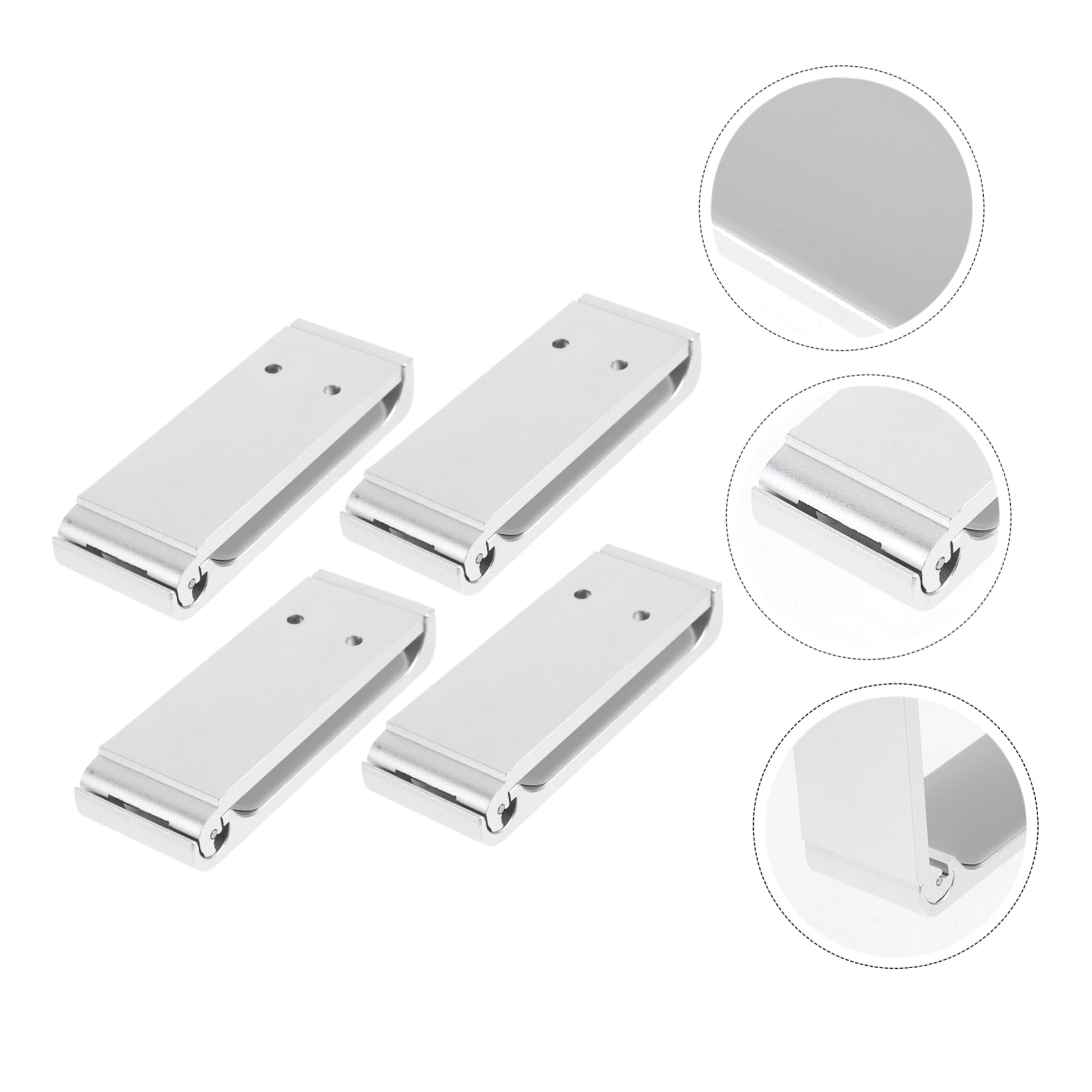Angoily 4-Pack Aluminum Alloy Headphone Stand with Locking Clip - Premium Metal Headphone Holder & Jewelry Organizer for Desk, Gaming Setup, and Office Organization
