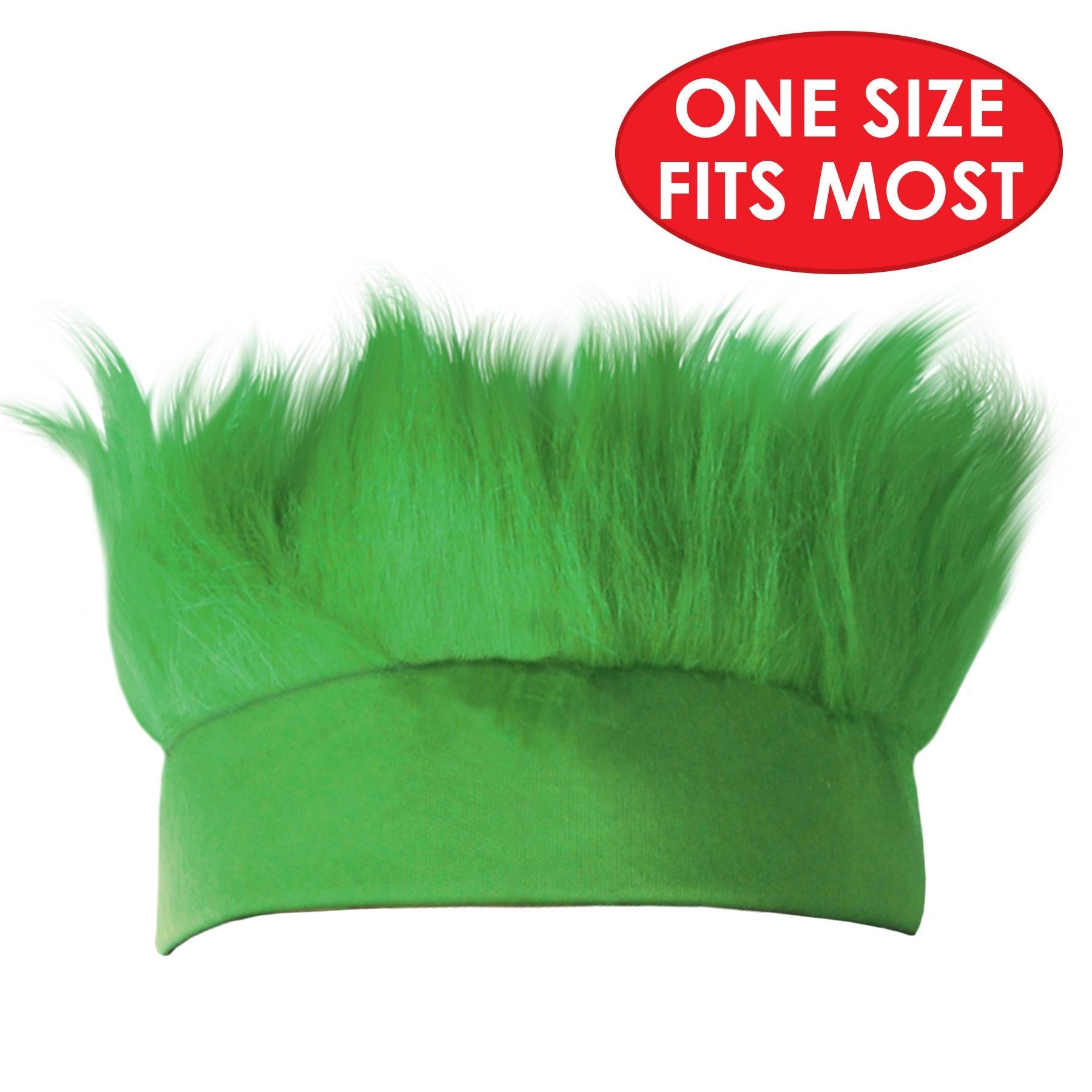 12 Pack Beistle Hairy Headband - Green Costume Accessories for Halloween, Cosplay & Themed Parties - Fun Wigs for Dress Up, Photo Props & Group Costumes