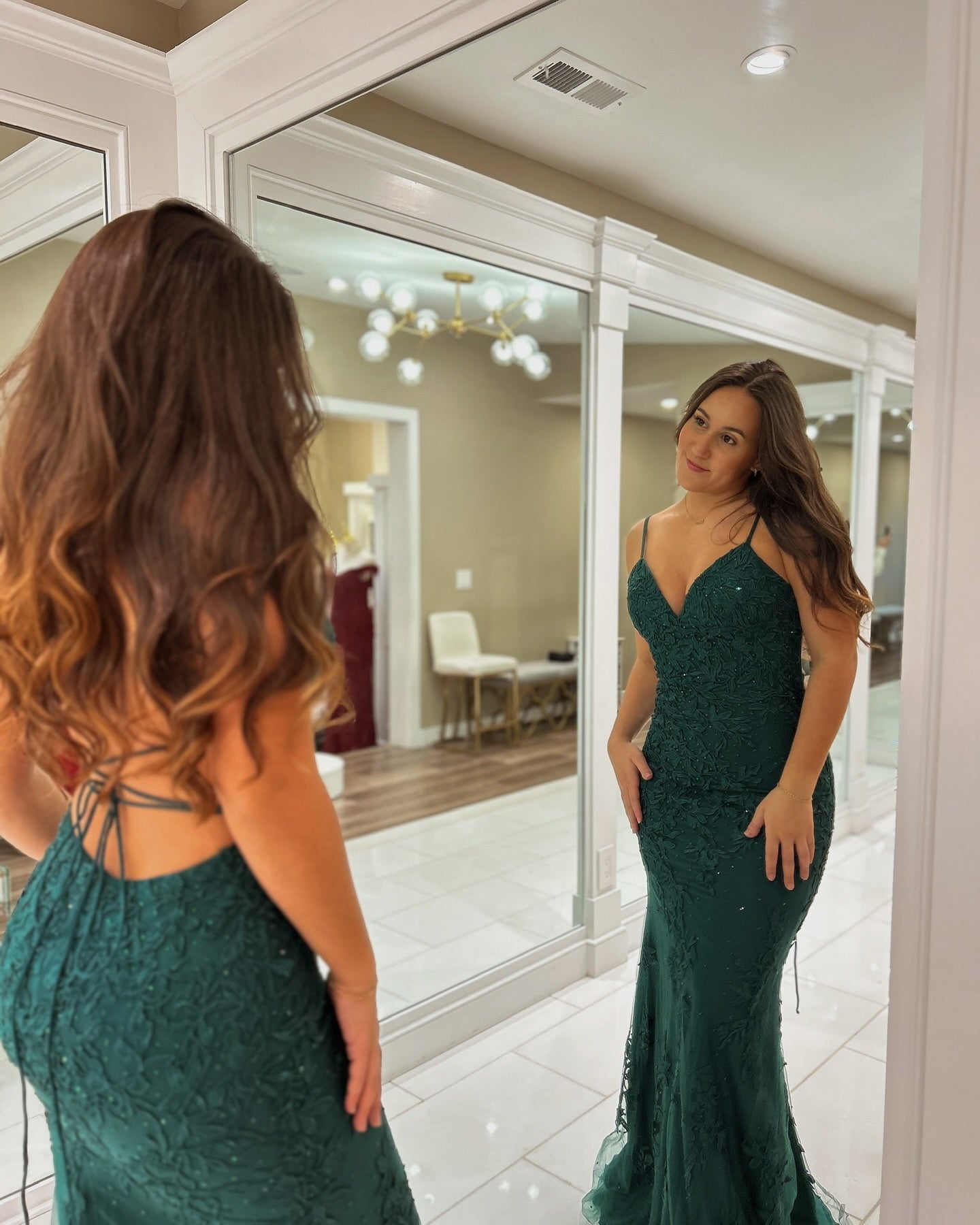 Emerald Green Mermaid Prom Dress with Applique Details | Backless Formal Evening Gown J6825 for Homecoming, Quinceañera & Red Carpet Events