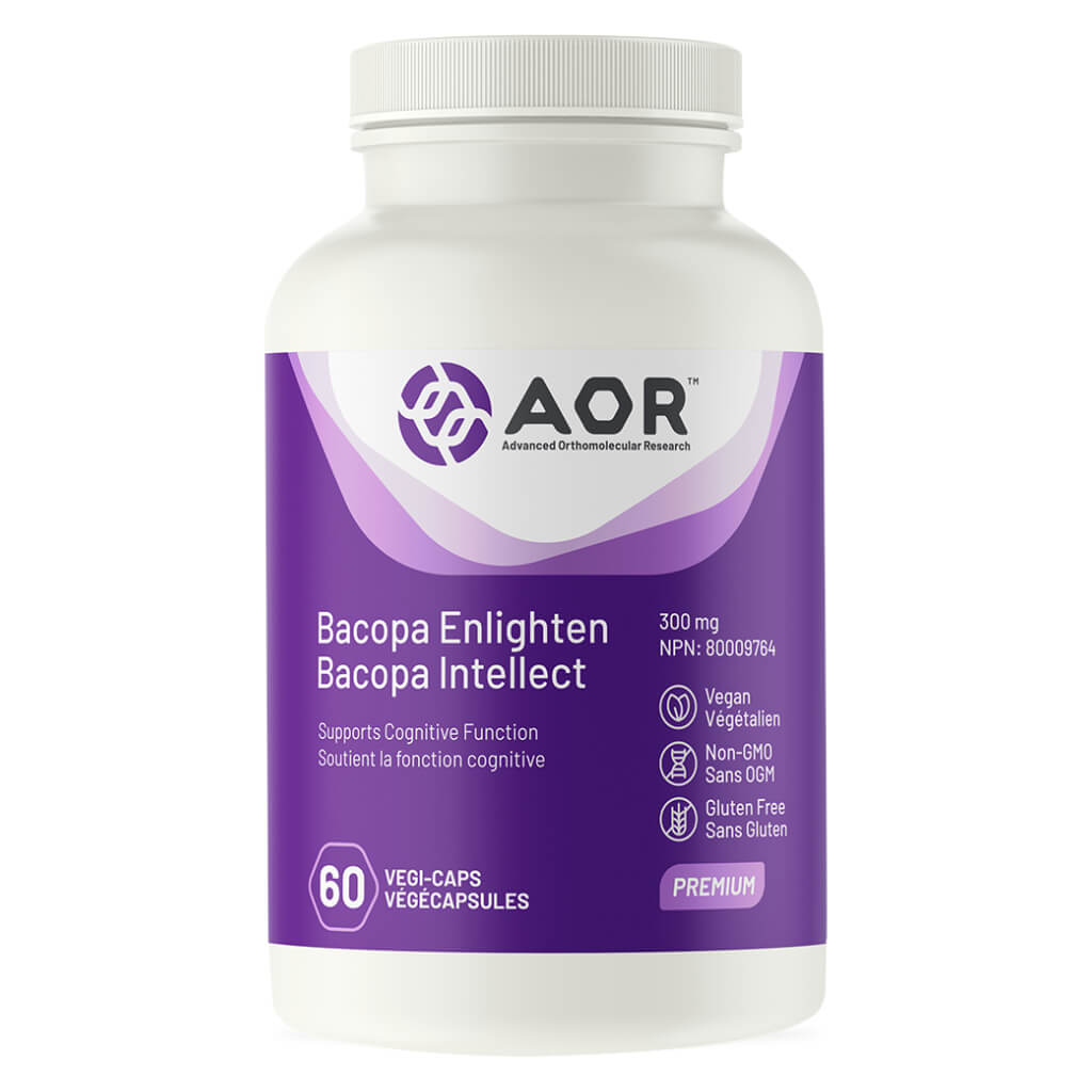 Bacopa Enlighten 300mg Capsules - Premium Herbal Supplement for Memory & Cognitive Support - Perfect for Students, Professionals & Seniors