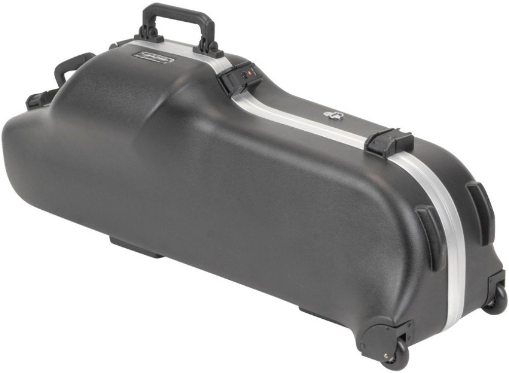 SKB Contoured Pro Universal Baritone Saxophone Case with Wheels - Durable Protection for Professional Musicians & Travel
