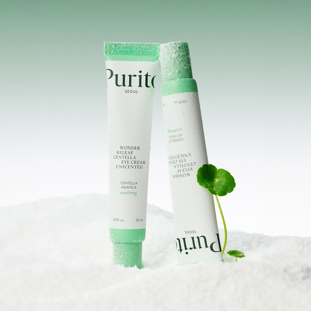 PURITO Wonder Releaf Centella Unscented Eye Cream 30ml | Soothing & Hydrating Under Eye Treatment for Dark Circles & Puffiness | Perfect for Daily Skincare Routine & Travel