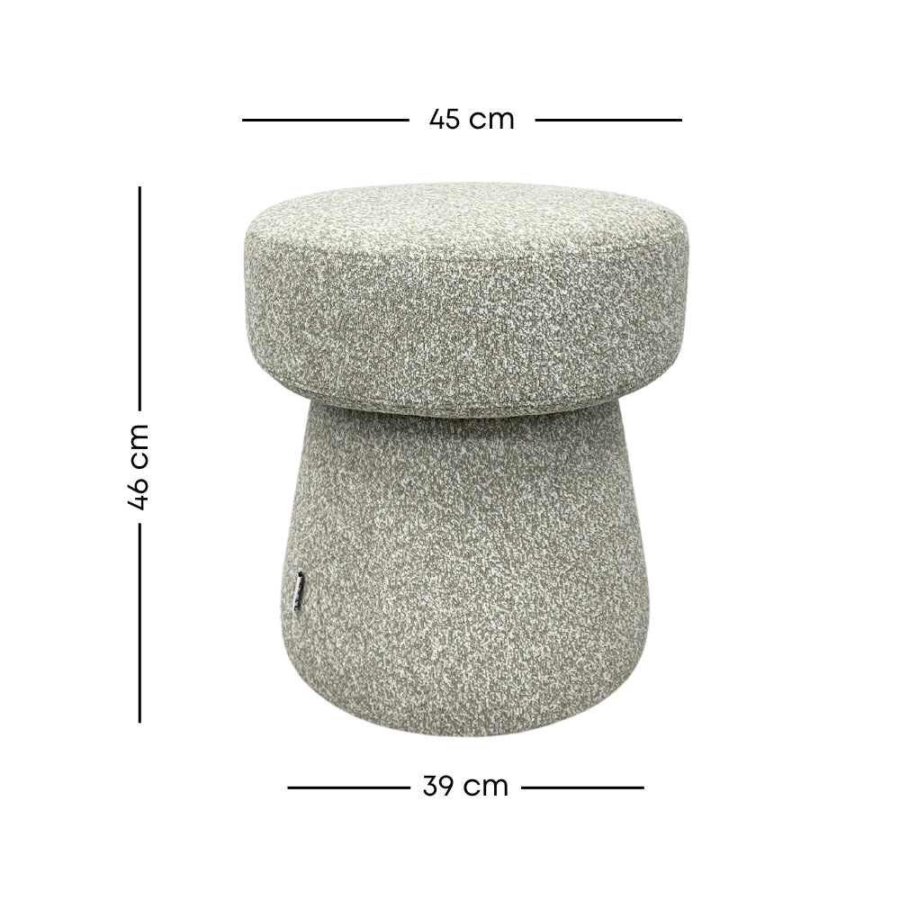 Nordic Ottoman - Modern Round Storage Ottoman with Linen Fabric, Footrest & Coffee Table for Living Room, Bedroom & Nursery - Perfect for Home Decor & Extra Seating