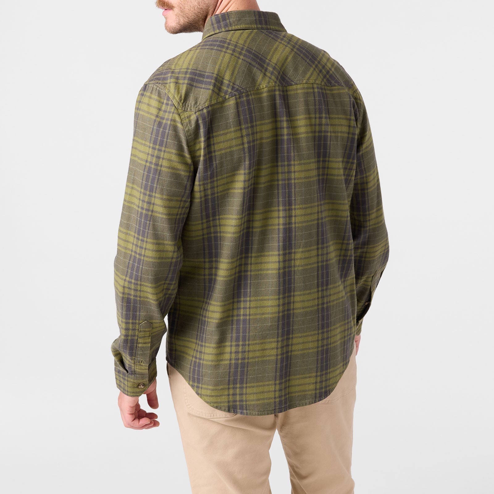 Men's Park Flannel Shirt - Soft Plaid Long Sleeve Button Down for Outdoor Camping & Fall Fashion