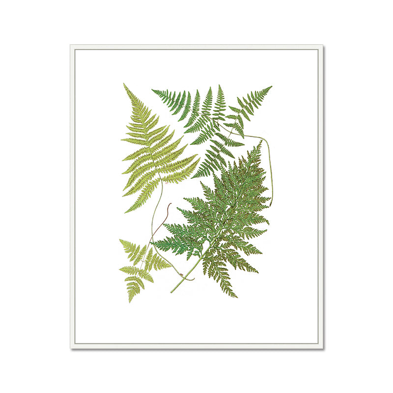 Green Leaves Canvas Print - Modern Plant Art with Floater Frame - Perfect for Living Room, Bedroom & Office Wall Decor