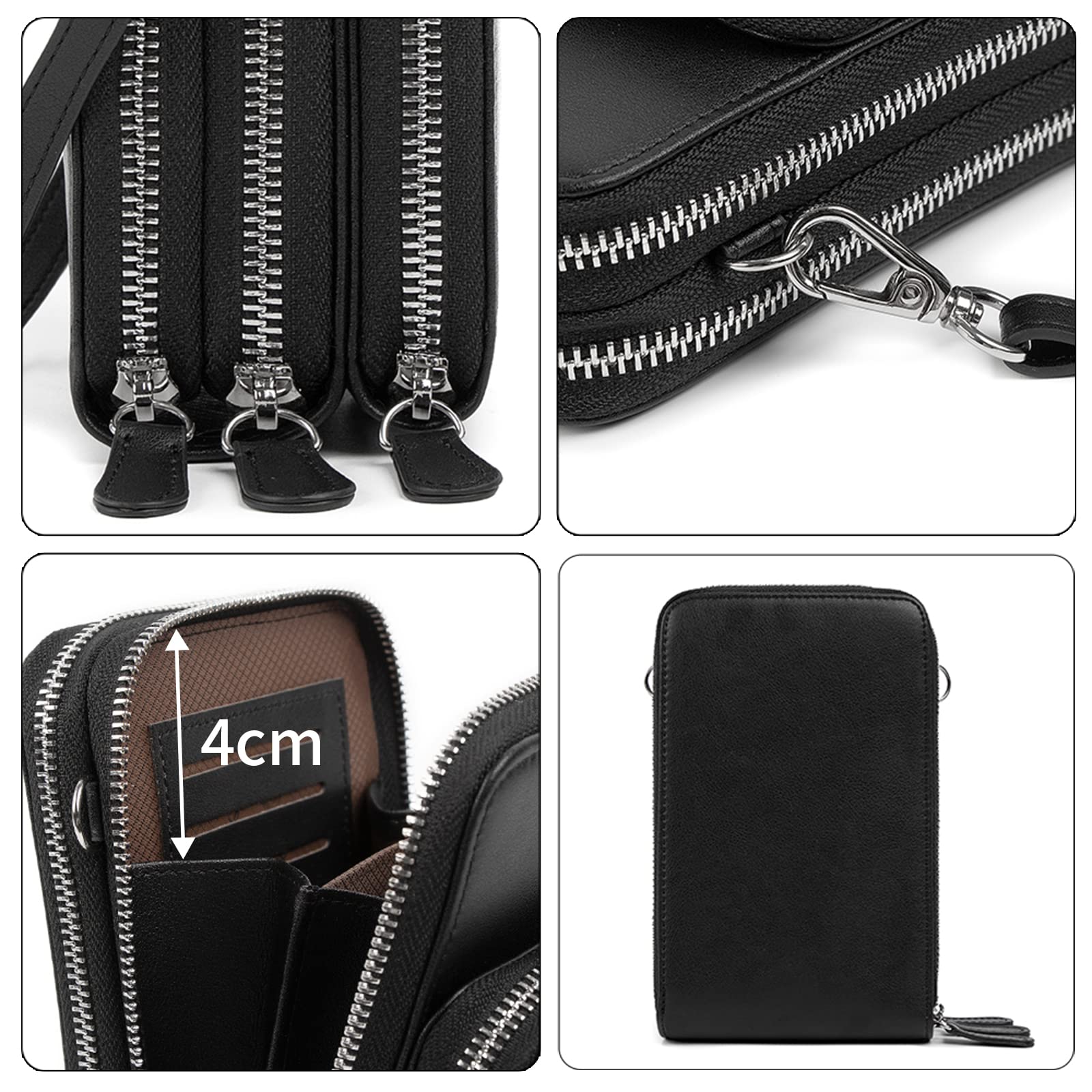 Pearl Angeli RFID Blocking Crossbody Bag for Women - Small Cellphone Wallet Purse with Adjustable Shoulder Strap | Perfect for Travel, Shopping & Everyday Use