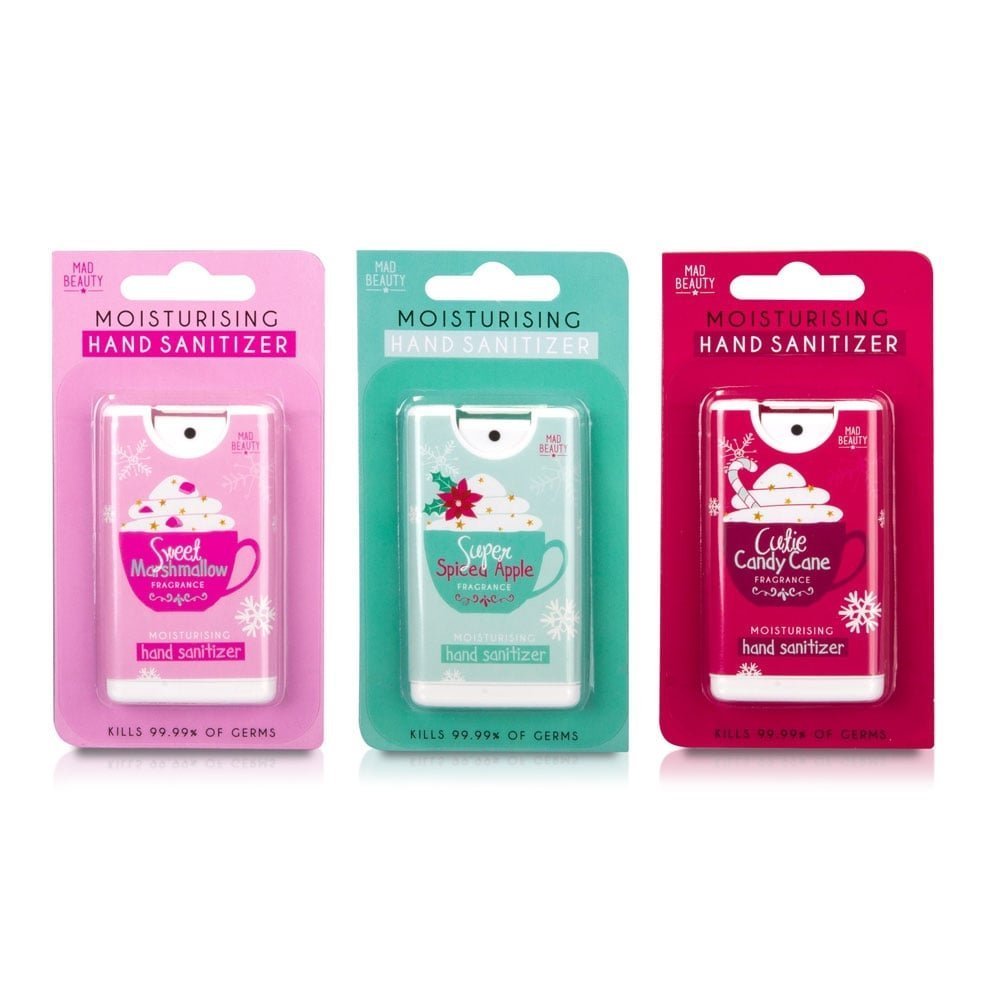 Moisturizing Hand Sanitizer with Sweet Marshmallow & Spiced Apple Scent - Hydrating & Antibacterial - Mad Beauty - Perfect for Travel, Office & Daily Use