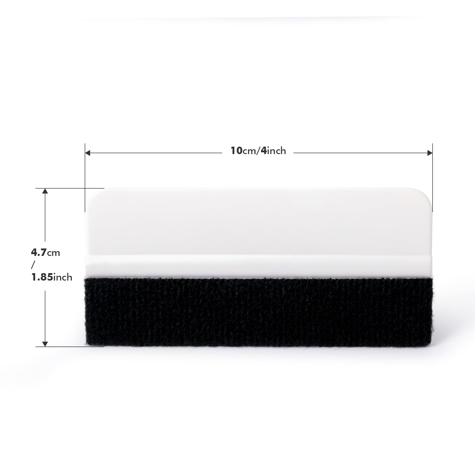 FOSHIO 2-Pack 4-Inch Black Suede & White Felt Squeegee Kit for Car Window Tinting, Vinyl Wrap Installation, and Wallpaper Smoothing - Professional Auto & Home DIY Tools for Perfect Results