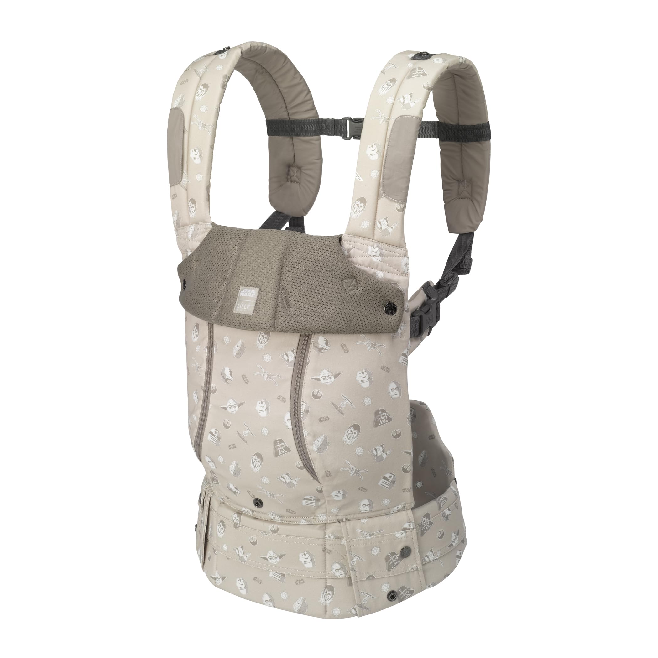 LÍLLÉbaby Complete All Seasons Ergonomic 6-in-1 Baby Carrier for Newborn to Toddler (7-45 lbs) - 360 Degree Adjustable, Lumbar Support, Inward & Outward Facing - Disney Star Wars Imperial Squadron Design - Perfect for Shopping, Hiking & Daily Parenting