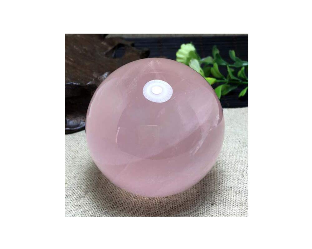 Natural Rose Quartz Healing Crystal Sphere Ball - 1.18