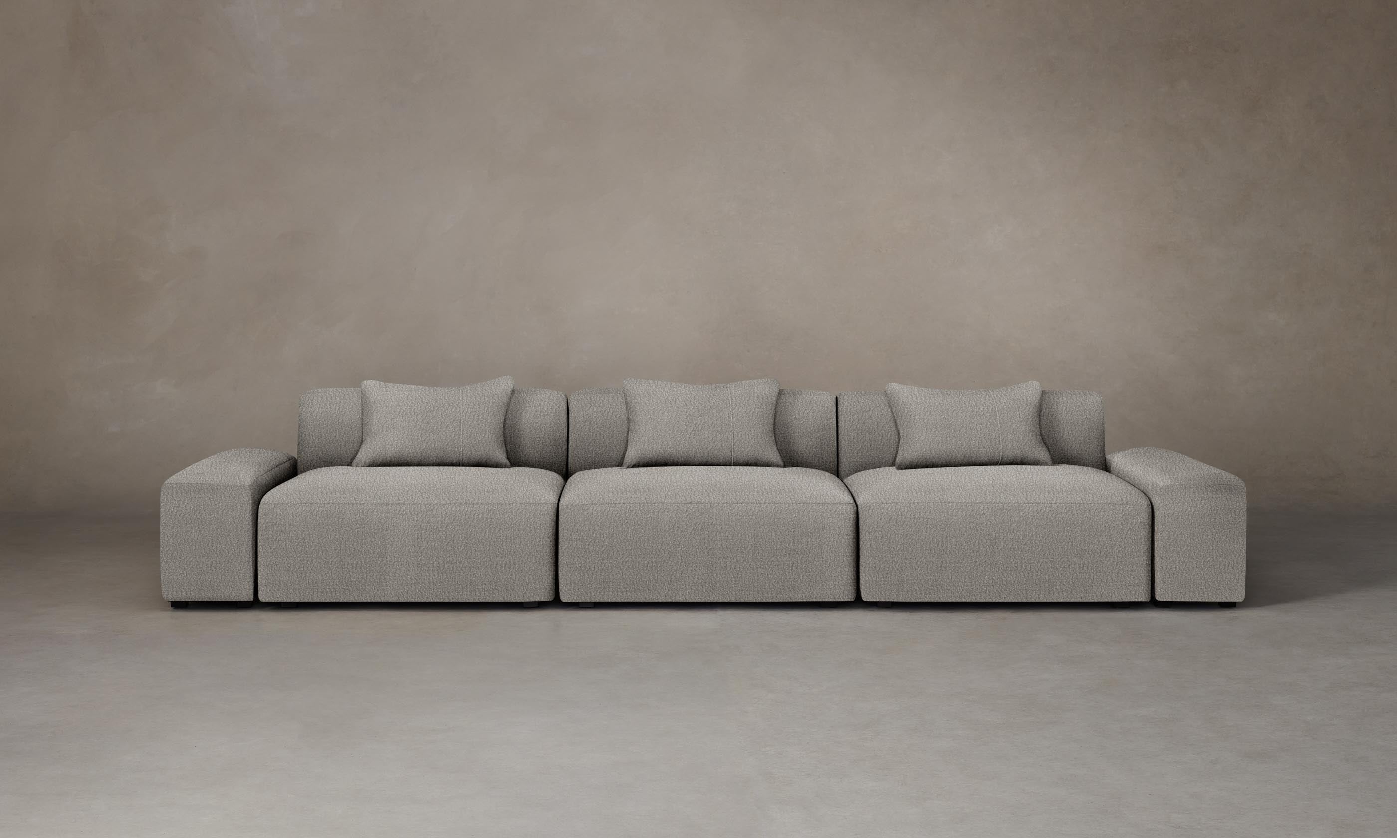 Luxury Italian Bouclé Fabric Modular Sectional Sofa - Modern Living Room Furniture for Home & Office Comfort
