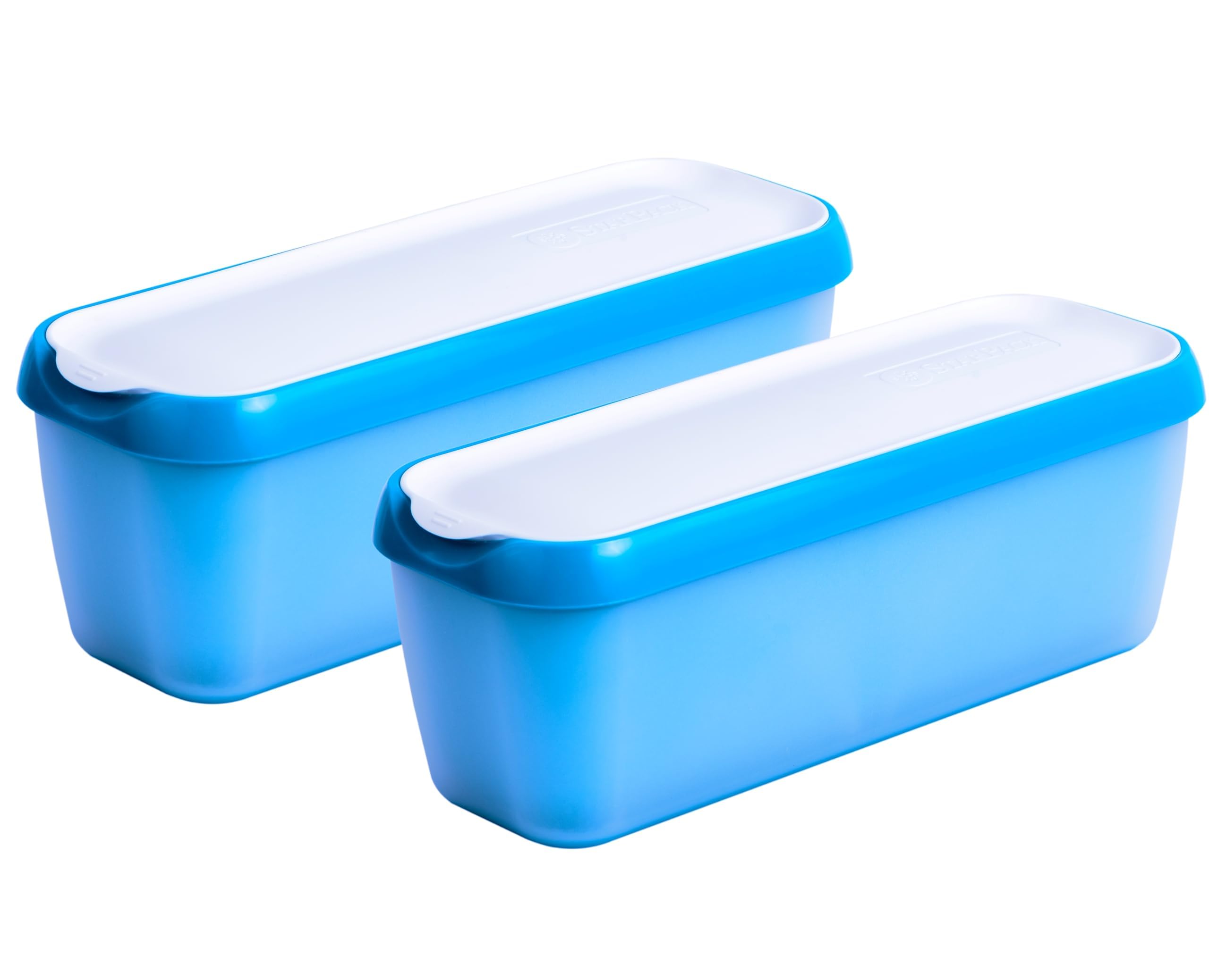 Starpack 'Inside Scoop' 1.5 Quart Ice Cream Storage Containers (2-Pack) - Reusable Freezer-Safe Dessert Containers with Leak-Proof Silicone Lids - Perfect for Homemade Ice Cream, Gelato, Sorbet & Leftovers Storage - Ideal for Kitchen, Parties & Meal Prep