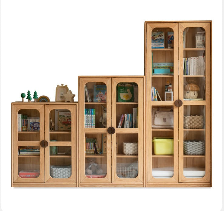 Solid Oak Wood Kids Bookcase & Bookshelf - Durable Children's Book Storage for Bedroom, Playroom, and Classroom Organization