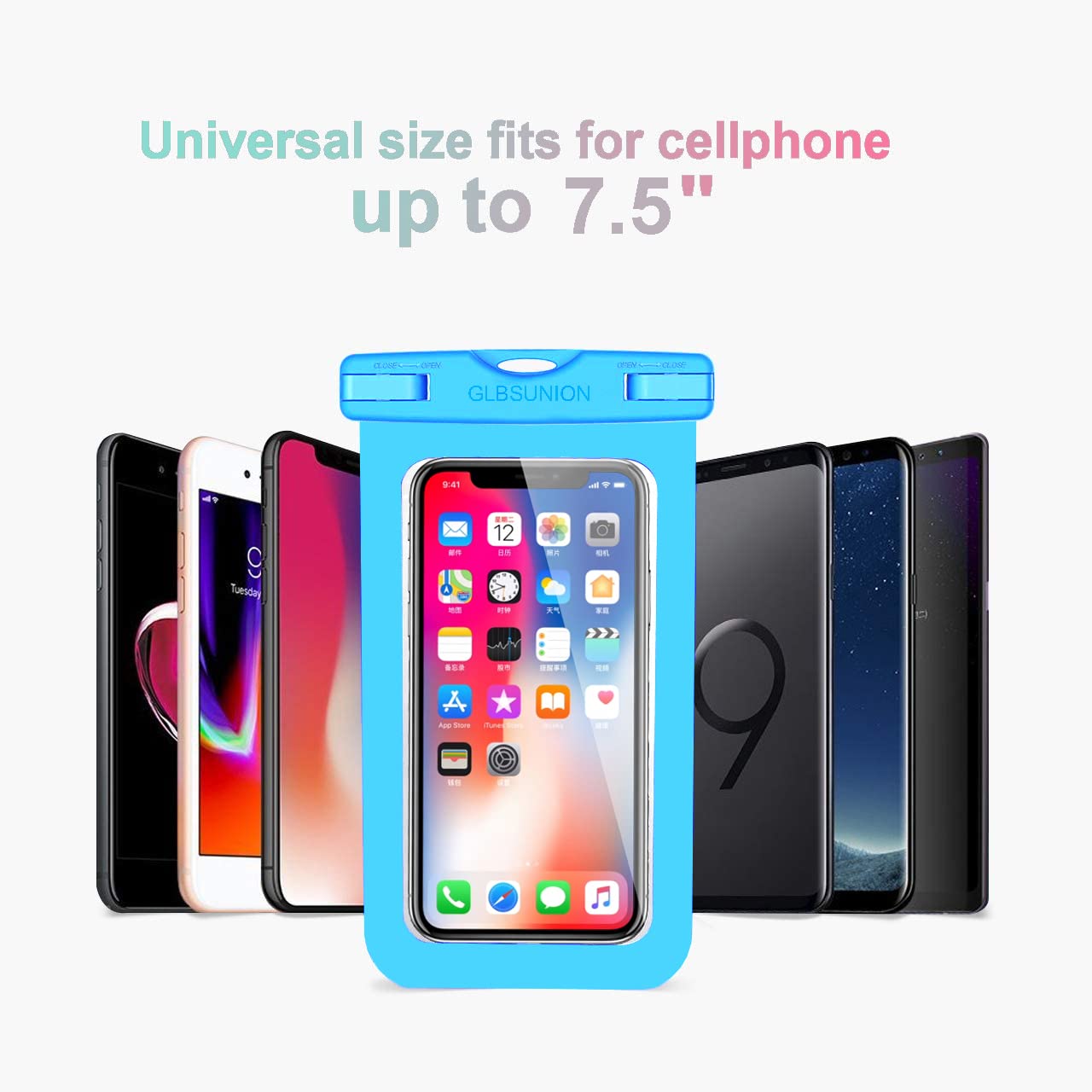 Waterproof Phone Pouch 4 Pack - Underwater Dry Bag with Lanyard for iPhone 15 14 13 Pro Max/SE, Samsung Galaxy S23 S24/Note (Fits Up to 7.5 Inch Phones) - Perfect for Swimming, Beach, Kayaking & Outdoor Activities