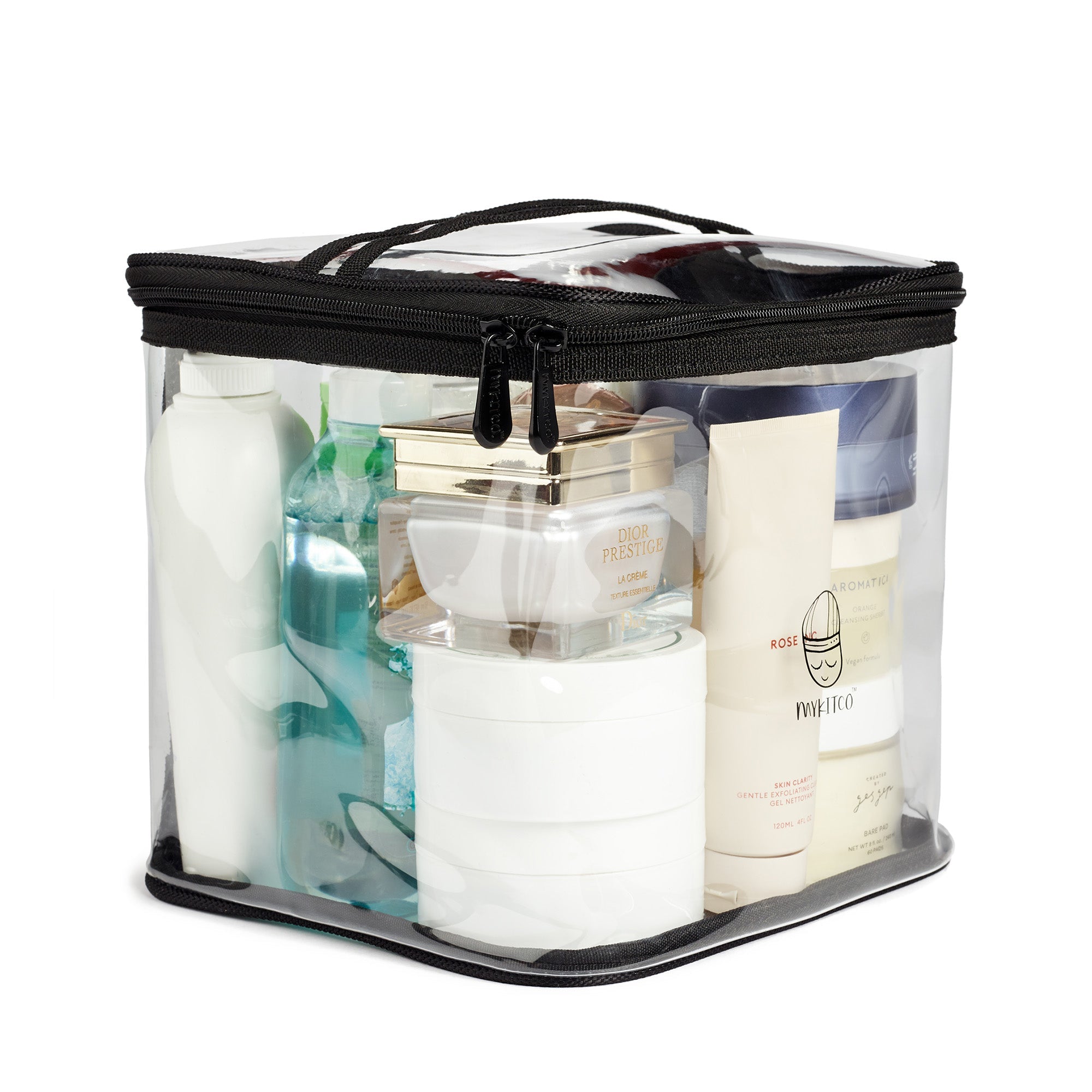 MyKitCo My PVC Cube Storage Organizer - Clear Plastic Stackable Box for Home, Office & Craft Supplies - Perfect for Organizing Small Items, Toys, and Stationery