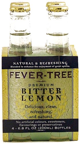 Fever Tree Bitter Lemon Sparkling Beverage - 24 Pack of 200ml Cans | Refreshing Citrus Drink for Cocktails, Mocktails & Summer Parties