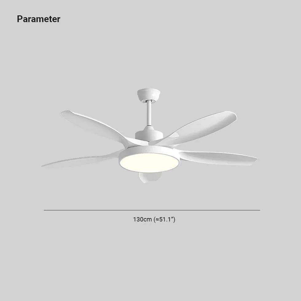 White Wooden Ceiling Fan with LED Light Kit - 52 Inch Modern Farmhouse Style - Perfect for Bedroom, Living Room, and Outdoor Covered Patio