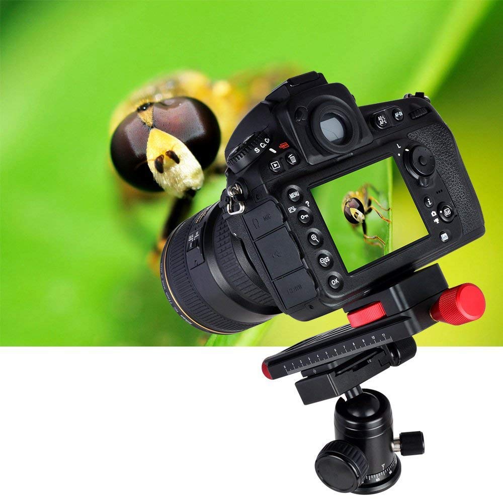 HCLZOE All Metal Worm Drive Macro Rail with Fine Focus - Arca/Lever Clamp Compatible for Precision Photography & Macro Shooting
