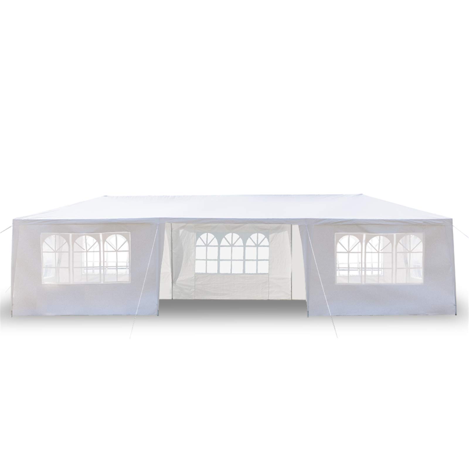 GREEF 10' x 30' Waterproof Party Tent - Heavy Duty Outdoor Gazebo with 7 Removable Sidewalls for BBQ, Weddings & Events | Perfect for Backyard Parties, Camping Shelters & Commercial Use