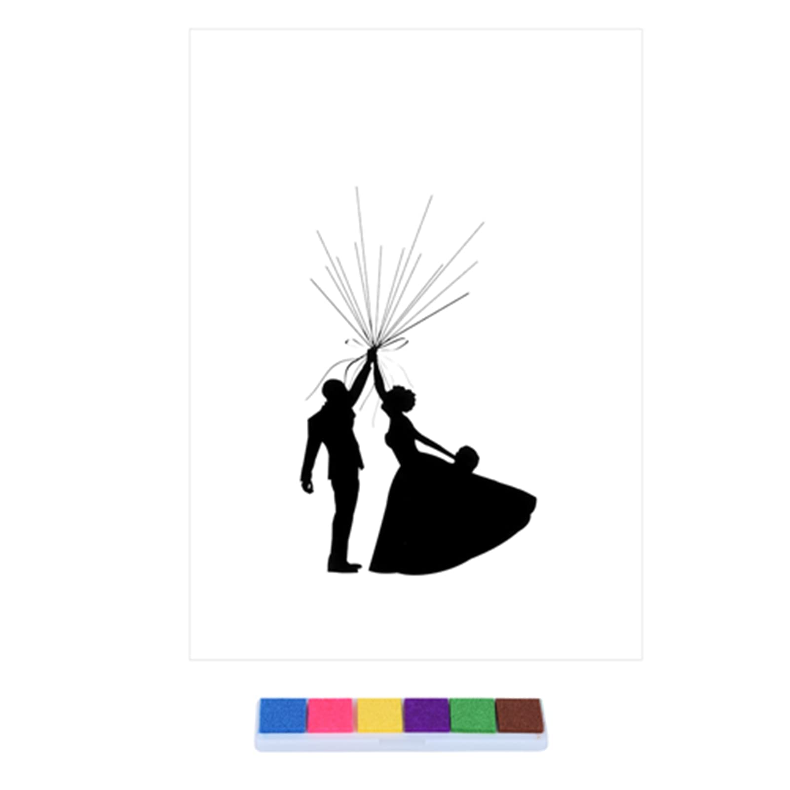 Plplaaobo DIY Guest Book for Wedding & Birthday Parties - Custom Signature Sign-in Book with Fingerprint Painting - Perfect for Events, Receptions & Celebrations