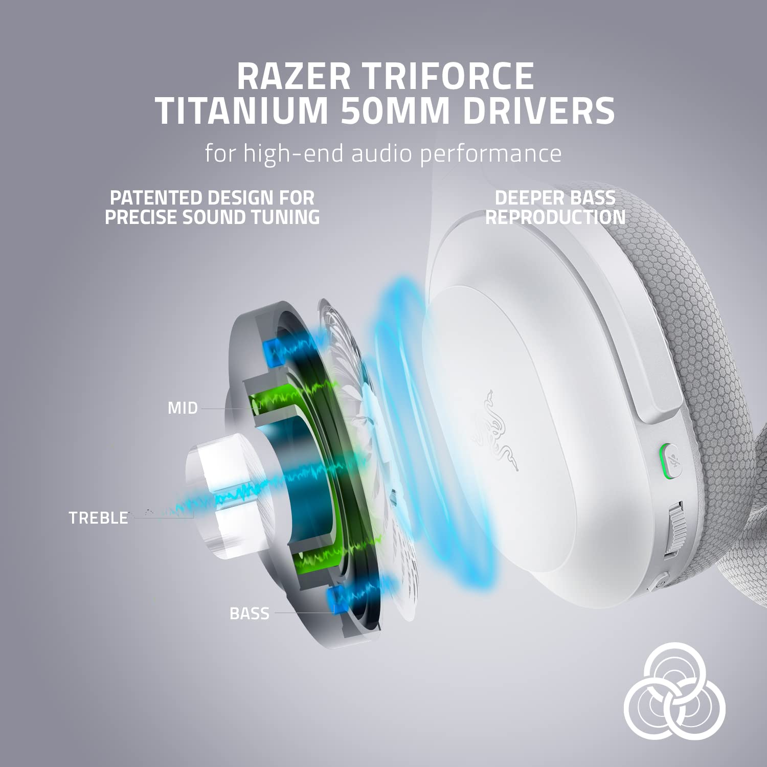 Razer Barracuda Wireless Gaming Headset with 2.4GHz & Bluetooth - Noise Cancelling Mic, 50mm Drivers, 40H Battery Life - Compatible with PC, PS5, Nintendo Switch, Android & iOS - Perfect for Competitive Gaming, Streaming & Mobile Play