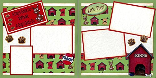 My Dog Scrapbook Set - 5 Double Page Layouts for Pet Memory Keeping | Perfect for Dog Lovers, Puppy Photo Albums & Pet Memorials